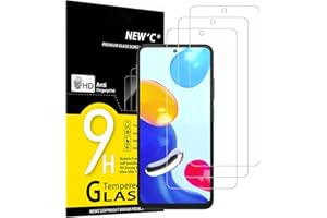 NEW'C 3 Stück für Xiaomi Redmi Note 11 4G (6,5"), Redmi Note 11S 4G für Panzerglas, Frei von Kratzern, 9H Härte, HD Displayschutzfolie, 0.33mm Ultra-klar, Ultrabeständig