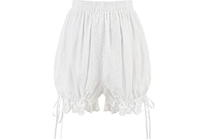 FCCAM Vintage Bloomers Short pour femme avec dentelle Style victorien Bloomers Short vintage Bloomers