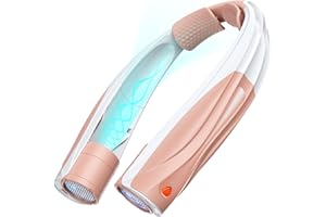 LEPWINGS Portable Neck Fan with 6 Powerful Speeds, 6000mAh Rechargeable 20Hrs Battery Life Wearable Hands-Free Hair-Friendly Cooling, Patented Vertical Airflow Personal Fans for Women Men Office Travel - Pink