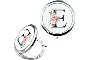 JEKUGOT Compact Mirror, Small Pocket Mirror, Make up Mirrors for Bride To Be Gifts, Personalized Gifts for Girls Women Mother(E)
