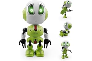 Robot Jouet avec lumières et Sons Amusants,Robot Enfant avec Bras, tête et Jambes rotatifs Rechargeable Robot avec Fonction d'enregistrement,Cadeau Robot Jouet pour garçons et Filles (Vert)