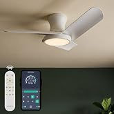 80cm Modern Goes Uzaktan Kumandalı 3 Kanatlı Uygulamalı Tavan Vantilat&ouml;r&uuml; Ve Led Lamba Işık 54W Beyaz-Beyaz