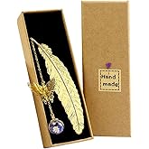 Supvox® Metal Feather Bookmark Vintage Butterfly for Reading Enthusiasts and Gifting Gift Teachers Women Student Mothers Day Christmas Appreciation Gifts 2PCS main image 1