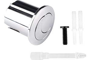 TECETOOL Dual Flush Valve Replacement Button Fit for Roca Toilet, Toilet Push Button Dual Push Flushing Button Toilet Water Tank Button Compatible with Roca AH0002000R – Double Button Short