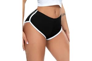 Aislor Women's Summer Yoga Sports Gym Dolphin Booty Shorts Low Rise Festival Rave Bottoms