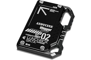 ANDYCINE Lunchbox II Black Magnalium Case for DIY SSD Compatible for Atomos Ninja V,V+, Ninja Flame, Ninja Inferno, and Shogun Inferno Monitors