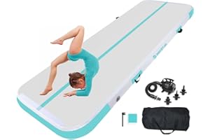 ‎MEKETUM MEKETUM Air Gym Track Mat, 2 m 3 m 4 m 5 m, 10/20 cm Thick Gymnastics Mats, Inflatable Non-Slip Sports Mat for Home, Training, Tumbling, Yoga, Outdoor Use, Fitness