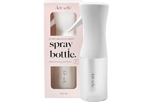Kitsch Sprayflaska för Hår - Kontinuerlig Vattenmist med Ultrafin Mist för Hårstyling, Frisörer, Salonger, Växter, Mångsidiga Sprayflaskor för Städning - Tillverkad av Återvunnen Plast - Vit, 5 oz.