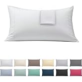 ECOMMERC3 Pillowcases 50x75 Pack 2 cotton-polyester | White | 50% cotton, 50% polyester - soft feel - 144 thread count - year