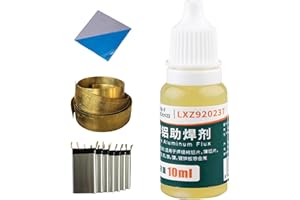 Firulab Soldadura Aluminio | Soldadura Aluminio líquido No Clean 10 ml para soldar - Suministros Soldadura para Aluminio Cobre Batería Estaño Hierro Hojas galvanizadas Acero