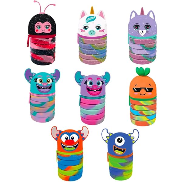 Trousse à Crayons Grande Capacité Extensible Avec Fermeture éclair - Poche Transparente Avant, Plusieurs Coloris