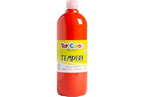 PASUTO Toy Color Tempera Paint | Red | 1000 ml | Washable Paints for Kids | Poster Paint