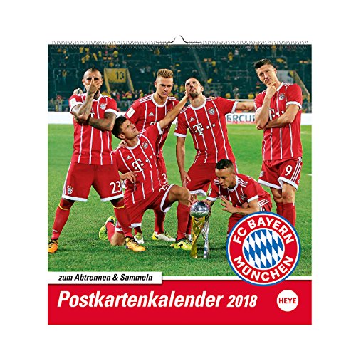 Preisvergleich Produktbild FC Bayern München Postkartenkalender + gratis Aufkleber forever München, Kalender