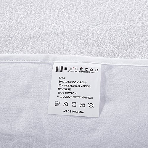 Bedecor® Matratzenschoner Wasserdicht Wasserundurchlässige Matratzenauflage Bamboo & Baumwolle 90×200 cm Original OEKO-TEX® - 4