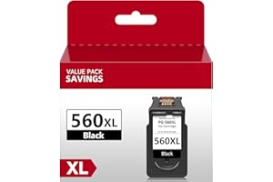 Economink Wkłady atramentowe 560, wkłady atramentowe PG-560XL, zamiennik do Canon 560, czarny PG-560, do Pixma TS7450 TS7451 TS5352 TS5353 TS5350