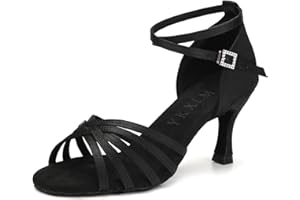 YKXLM Scarpe da Ballo Donna Latino Americane Professionali Salsa Tango Valzer Raso Scarpe Ballo Latino Donna