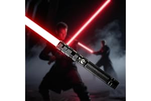 KIDCLOUD Lightsaber Toys for Star Wars Cosplay | Gifts for 3+ Kids Boys Men Adults | Rechargeable Light Saber with Metal Hilt | RGB 16 Colours 3 Lighting Effects | 7 Sound Effect, Strike-Sensing, Mute-Able ﻿