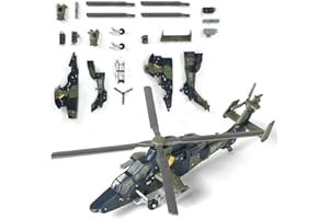 SEBUNAS 1:72 Échelle EC-665 Hélicoptère Militaire Kit de Construction Rapide Modèle Jouet en Plastique Assemblage Hélicoptère Militaire Modèle Cadeau pour Adultes et Enfants (24 pièces)