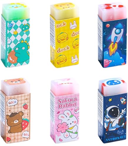 Ukisisi 4 Gommes Rétractables En Forme, Fournitures Kawaii,Gomme Rétractable ,Caoutchouc De Papeterie Kawaii,Gomme En Caoutchouc Dessin Animé, Fournitures Scolaires Mignonnes