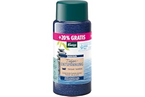 Kneipp Cristaux de bain relaxants en profondeur, taille spéciale, avec sel profond naturel, huile essentielle de patchouli et extrait de bois de santal précieux pour une détente et un repos profonds,