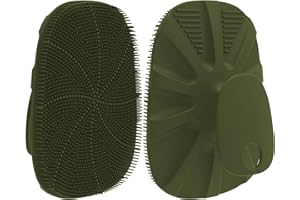 HieerBus Spazzola per Corpo in Silicone Spazzola per Doccia per Donna Esfoliazione Delicata, Pulizia Profonda e Massaggio, Cura della Pelle Sensibile, Igienica e Durevole, 1 confezione, verde esercito