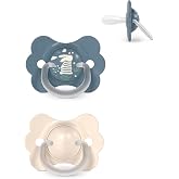 Suavinex, Pack of 2 Baby Pacifiers 6/18 Months, with Physiological Silicone Teat SX Pro, Symmetrical, Flat and Flexible, Resp