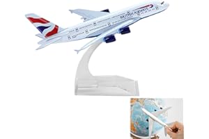 DEILONIE Airbus A380 Model,A380 Model Plane 1/400 14.5cm(5.7inches Long),British Airways Model Plane Alloy Metal For Aviation Enthusiast Gift Or Display Decorations