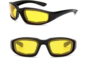 CSRP Gafas de Moto de Moda para Carreras , a Prueba de Viento, Vintage, para Hombres y Mujeres, Gafas de Seguridad, Gafas de Sol, protección para los Ojos, 1 Pieza, Lente Amarilla