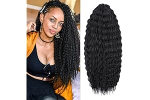 YEESHEDO 3 opakowania 22 cale Water Wave Twist Crochet Hair for Butterfly Locs Crochet Braids Bohemian Hair Extensions Pre-Looped Synthetic Hair Extensions dla kobiet