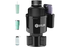 ‎DYLEN DYLEN Getränkehalter Auto, Becherhalter Auto mit Verstellbarer Basis, Flaschenhalter Auto Kompatibel mit Stanley, Andere Große Flaschen 0,5-1,5 L (7,0-10,7cm)