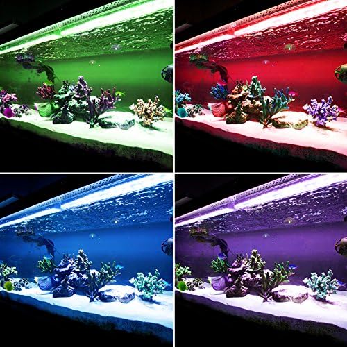 RGB / Colour Changing Aquarium LED Strip Light Set, 50cm, 16 Colour Options Via Wireless Controller, Fully Waterproof / Submersible, 15 Super Bright LED Chips (Fantastic for Fish Tanks, Aquariums, Water Features, Gardens, Etc)