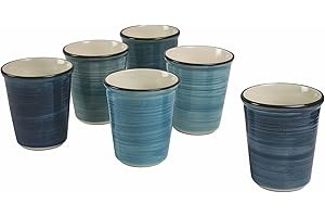 VILLA D’ESTE HOME TIVOLI Villa d'Este Home Tivoli Baita - Juego de 6 vasos de agua, cerámica