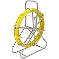 Royal Apex Fish Tape Electric Reel Fiber glass Wire Cable Running Rod Duct Rodder Fishtape Puller for Floor Conduit and Telecom Wall (4.5mmx50m)