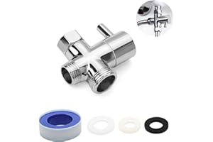 YOICN LTH Válvula desviadora de ducha de 3 vías, entrada de agua hembra (G1/5.1 cm) y (G3/10.2 cm y G1/5.1 cm), válvulas desviadoras de bañera y ducha para cabezal de ducha de mano y cabezal de pulverización