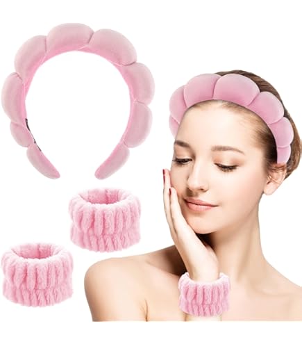 Braccialetti Assorbenti Per Lavare Il Viso | In Velluto | Impediscono All'Acqua Di Scorrere - Foto 3
