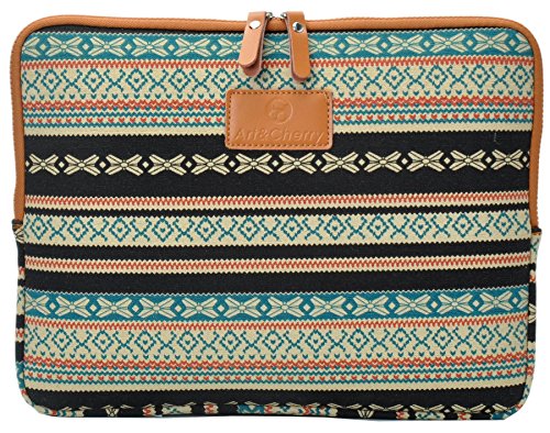 art&cherry © 17-17,4" Universal Notebook & Laptop Schutzhülle / Hülle / Tasche aus feinstem Canvas-Gewebe 17Zoll z.B. Lenovo IdeaPad / HP Pavilion & ProBook / Samsung / Acer Aspire / Asus / Dell Inspirion / Aspire / MSI / Medion Akoya Muster 3