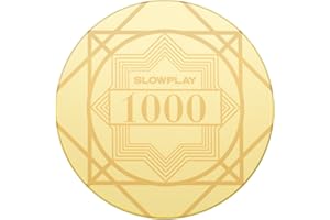 SLOWPLAY Nash - Fichas de Póquer Cerámica, 39 mm, 10 Gramos, 50 Unidades | Fichas Profesionales de Casino con Denominación de 1000 para Texas Hold'em​