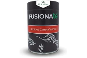 FUSIONATE Rooibos Canela y Vainilla, Infusión Dulce y Reconfortante, Sin Teína, Lata de 45 pirámides