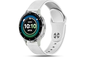 VELULYX Pasek silikonowy kompatybilny z Garmin Vivoactive 4S/Venu 2S/Venu 3S/Vivomove 3S, pasek sportowy 18 mm dla Fossil Ladies Gen 6/Gen 5E/Fossil Ladies Q Venture HR Gen 4/Withings Steel HR 36 mm