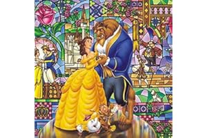 BETTER SELECTION 5D Diamante Pintura Kit Para Niños, Belleza Y La Bestia Princesa Belle Dancing Con Taladro Completo Bordado De Punto De Cruz Suministros Para Manualidades Para Decor Pared Del Hogar Pintura 30X40 cm
