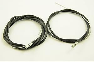 BANKRUPT_BIKE_PARTS RALEIGH CHOPPER BIKE MK 1 or 2 RIBBED BLACK FRONT AND REAR BRAKE CABLE SET