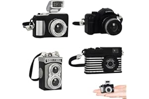 BBIAMSLEEP 4 Pcs Miniature Camera 1:4 Scale Mini SLR Camera Prop Mini Camera Ornament Vintage Camera Model Digital SLR Camera Mini Decoration Accessories Photography Props