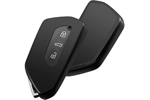 OATSBASF Autoschlüssel Hülle für VW, Schlüssel Hülle Kompatibel für Golf 8 Seat Leon MK 4 Tarraco Ateca Skoda Octavia TPU Silicone Schlüsselhülle (Schwarz)