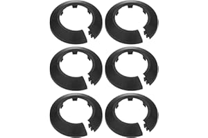 M METERXITY 4-Pack Pipe Cover Decoration, Suit for 43mm Outer Diameter Flange Water Pipe Escutcheon Water Pipe Drain Line Cover for Radiator Pipe/Water Drain Tube [Black]