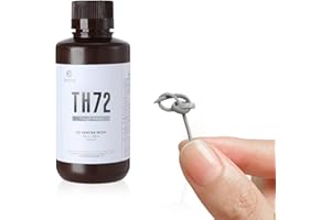 ‎RI RESIONE RESIONE TH72 Flexibles, robustes Harz für 3D-Drucker mit lang anhaltender Zähigkeit und schlagfestem Flüssigharz, Harz mit geringer Wasseraufnahme für Figuren (mittelgrau)-500g