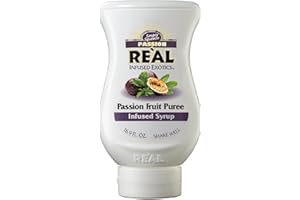 Reàl Infused Exotics, Passion Fruit, 500 ml, Sciroppo di Frutto della Passione Tai-Nong N°1 Vietnam, Vegano e Gluten Free, Squeeze Bottle, Ideale per Cocktail Esotici, Soft Drink e Dessert