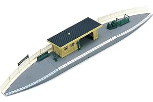Hornby R590 OO Gauge Station Halt, Model Train Accessories for Adding Scenery, Dioramas, Woodland, Buildings and More to 00 Gauge Model Railway - 1:76 Scale, Grey