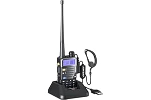 JUCJET UV-5RE DualBand Walkie Talkie mit VOX, Squelch, 128 Kanäle, Walkie Talkie mit Großer Reichweite für Familien, Camping, Wandern (Schwarz, 1 Stück)