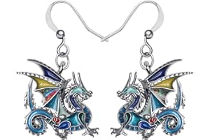 NEWEI Fantasía Pendientes Dragón Dangle Unique Dragon Joyería para Mujeres Niñas