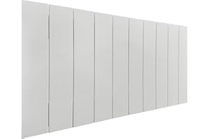 DHOME Cabecero de Madera reciclada DM Estilo Palet Vertical Cama Palets Herrajes incluidos (90cm, Blanco sólido)